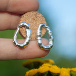 Charger l&#39;image dans la galerie, OOAK Silver Tera earrings #2 (ready to ship)
