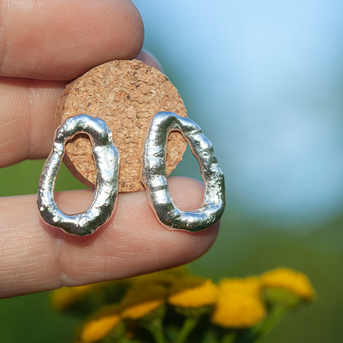 OOAK Silver Tera earrings #2 (ready to ship)