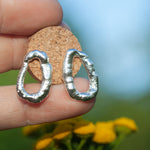 Charger l&#39;image dans la galerie, OOAK Silver Tera earrings #2 (ready to ship)
