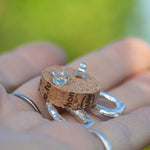 Charger l&#39;image dans la galerie, OOAK Silver Tera earrings #2 (ready to ship)
