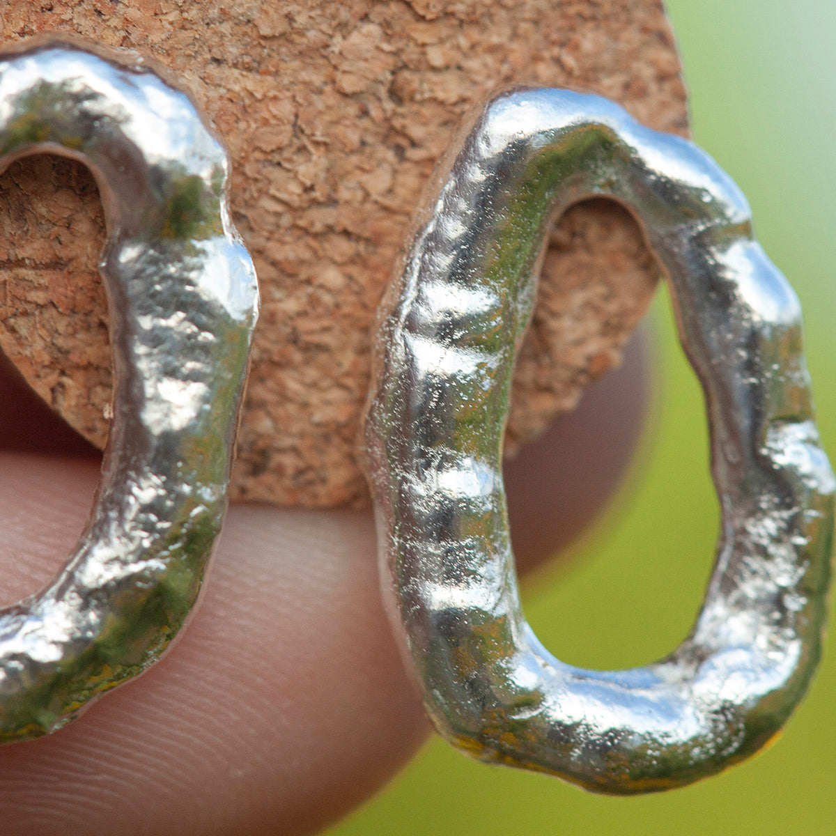 OOAK Silver Tera earrings #2 (ready to ship)