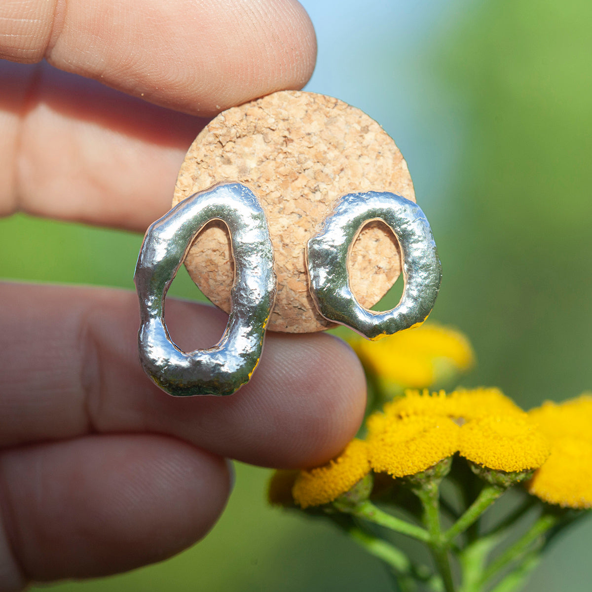 OOAK Silver Tera earrings #3 (ready to ship)