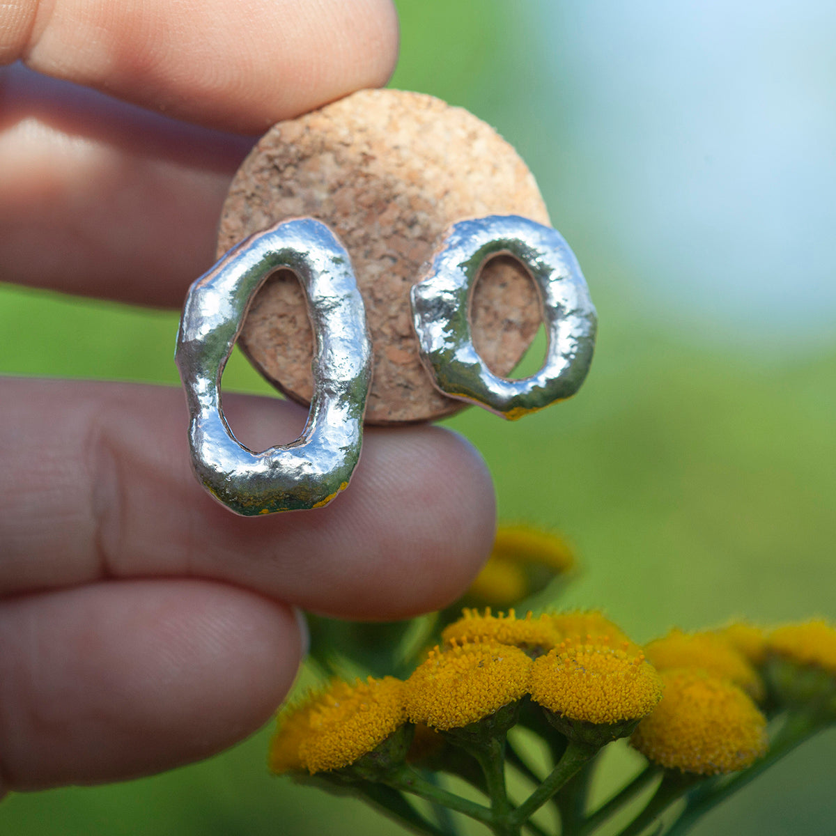 OOAK Silver Tera earrings #3 (ready to ship)