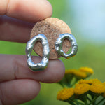 Charger l&#39;image dans la galerie, OOAK Silver Tera earrings #3 (ready to ship)
