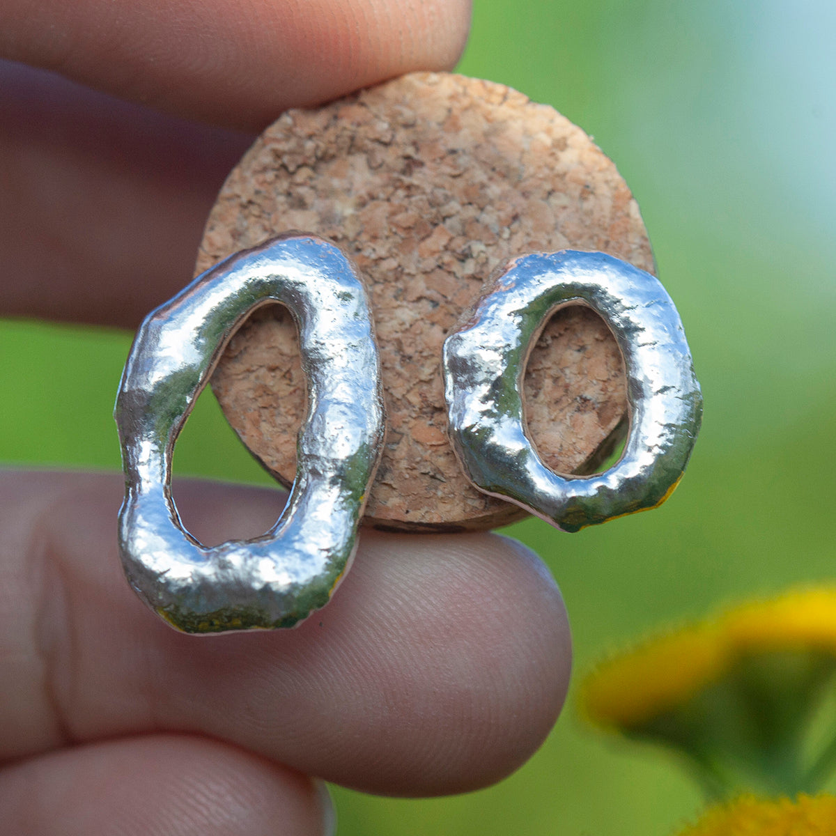 OOAK Silver Tera earrings #3 (ready to ship)