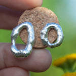 Charger l&#39;image dans la galerie, OOAK Silver Tera earrings #3 (ready to ship)
