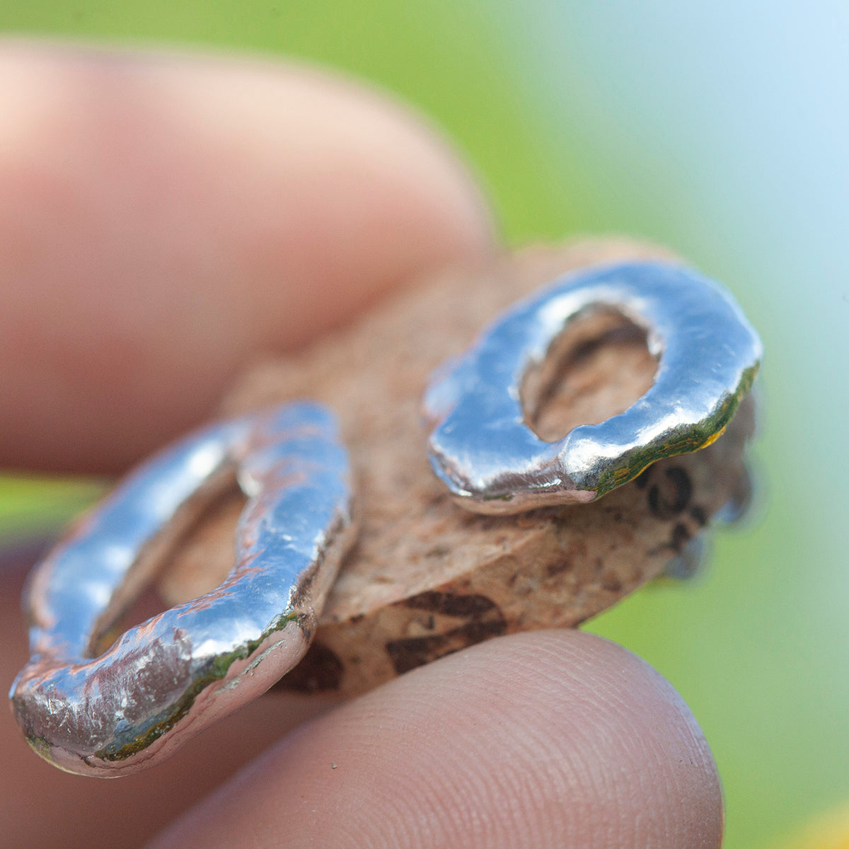 OOAK Silver Tera earrings #3 (ready to ship)