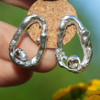 Unikat Tera Ohrringe aus Silber #4 (versandbereit)