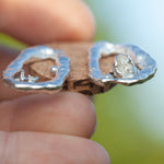 Charger l&#39;image dans la galerie, OOAK Silver Tera earrings #4 (ready to ship)
