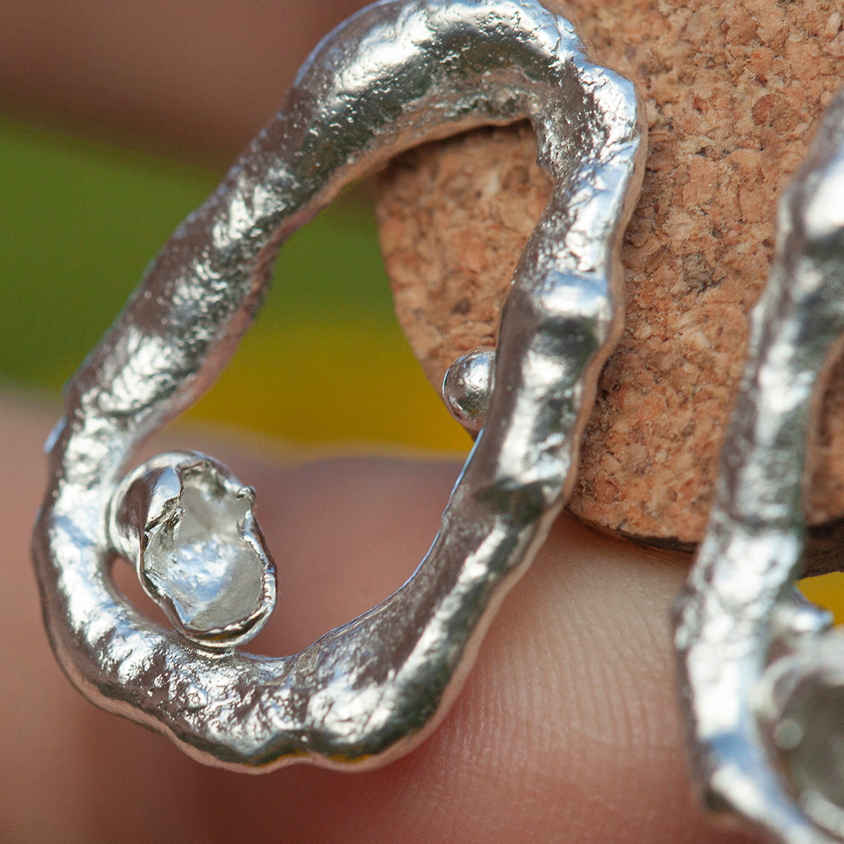 OOAK Silver Tera earrings #4 (ready to ship)