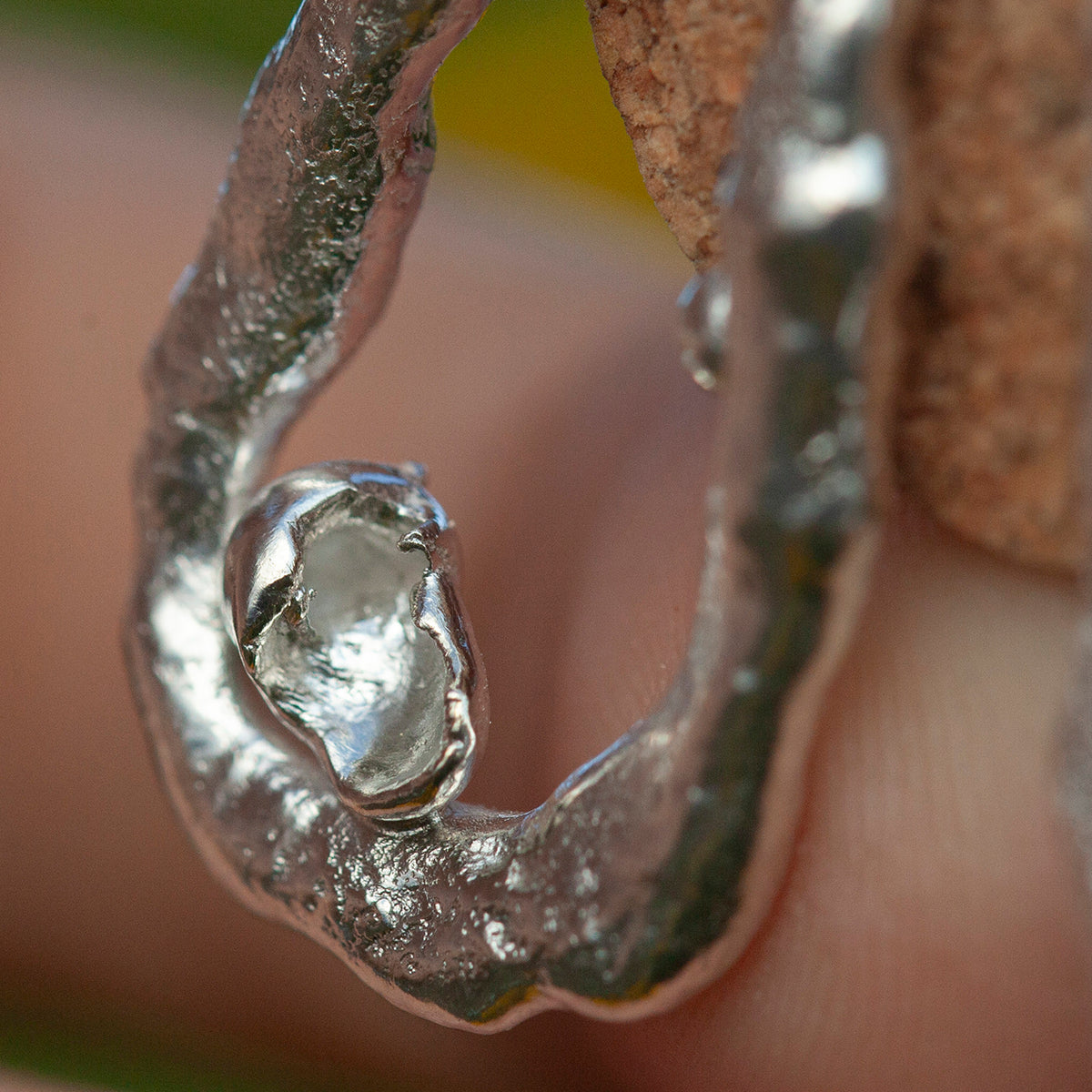 OOAK Silver Tera earrings #4 (ready to ship)