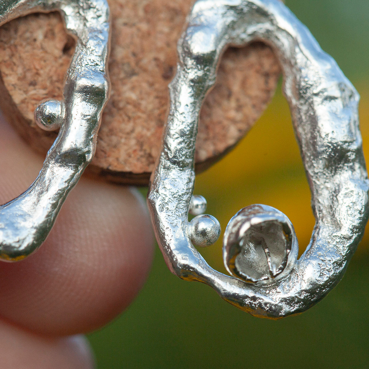 OOAK Silver Tera earrings #4 (ready to ship)