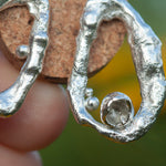 Charger l&#39;image dans la galerie, OOAK Silver Tera earrings #4 (ready to ship)
