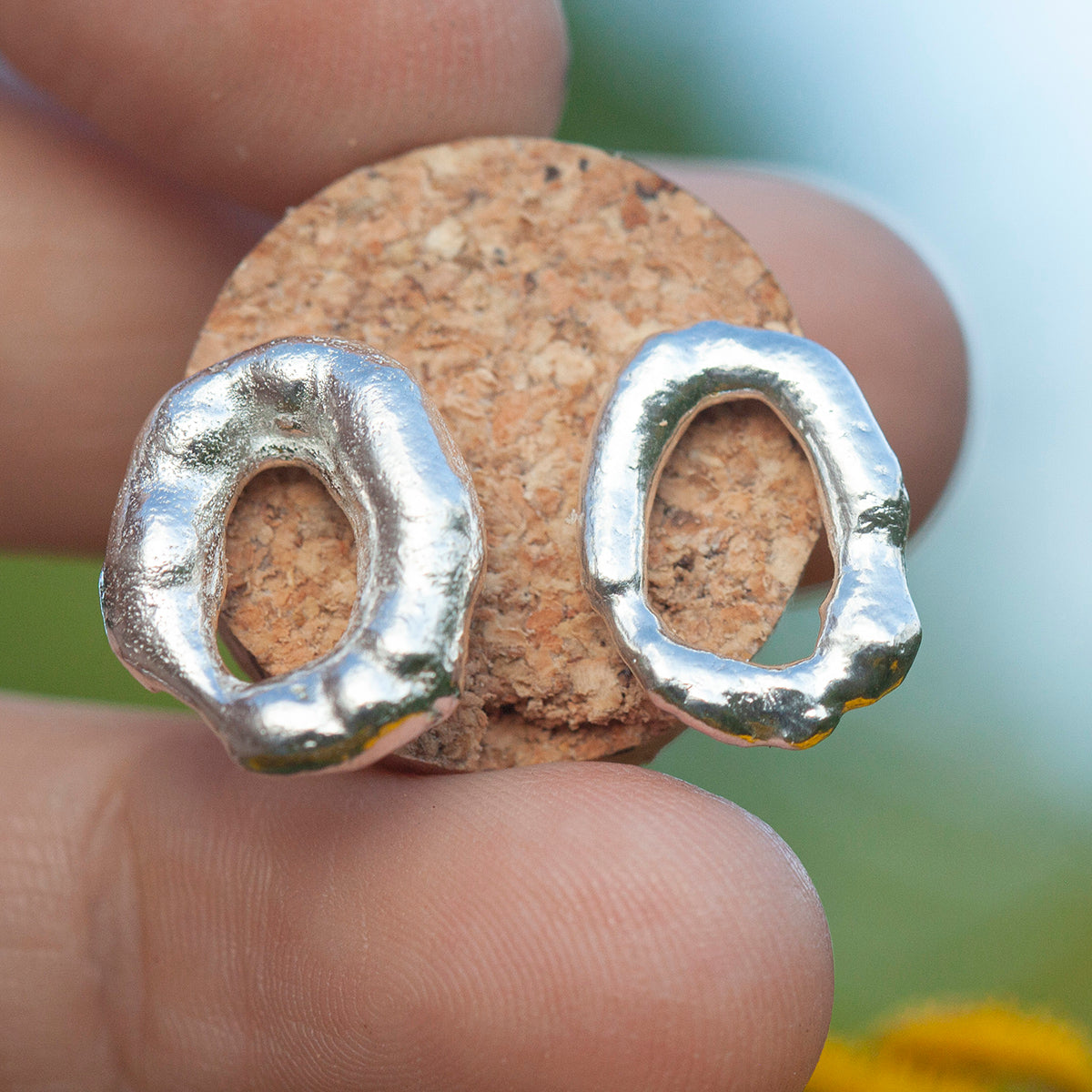 OOAK Silver Tera earrings #5 (ready to ship)