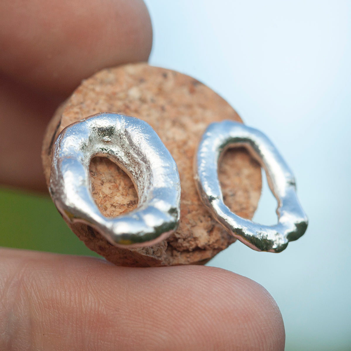 OOAK Silver Tera earrings #5 (ready to ship)