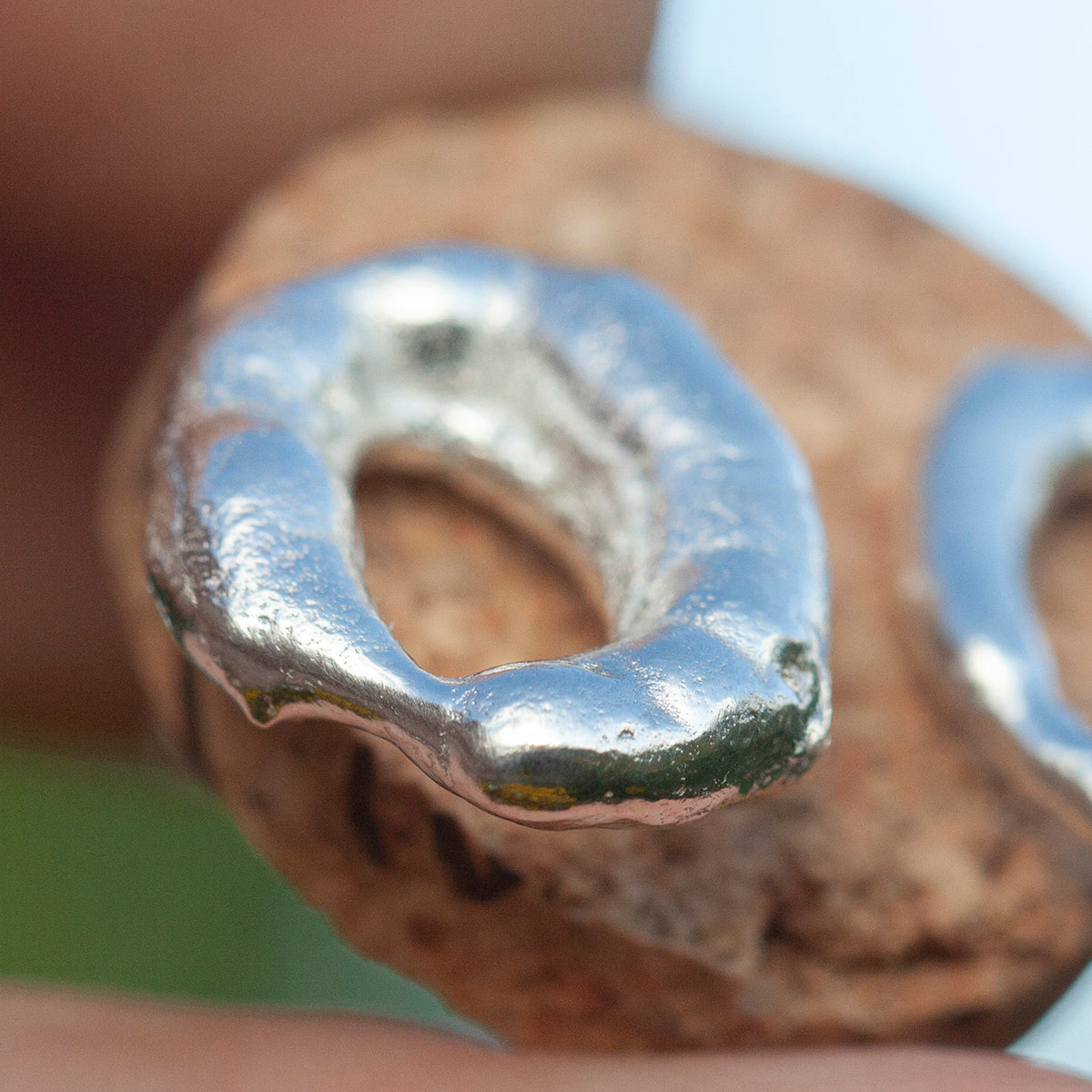 OOAK Silver Tera earrings #5 (ready to ship)