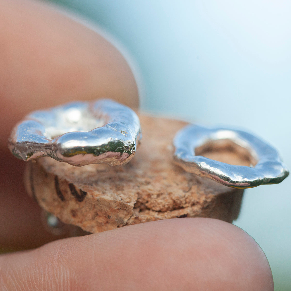 Pièce unique Boucles d'oreilles Tera en argent #5 (prêt à expédier)