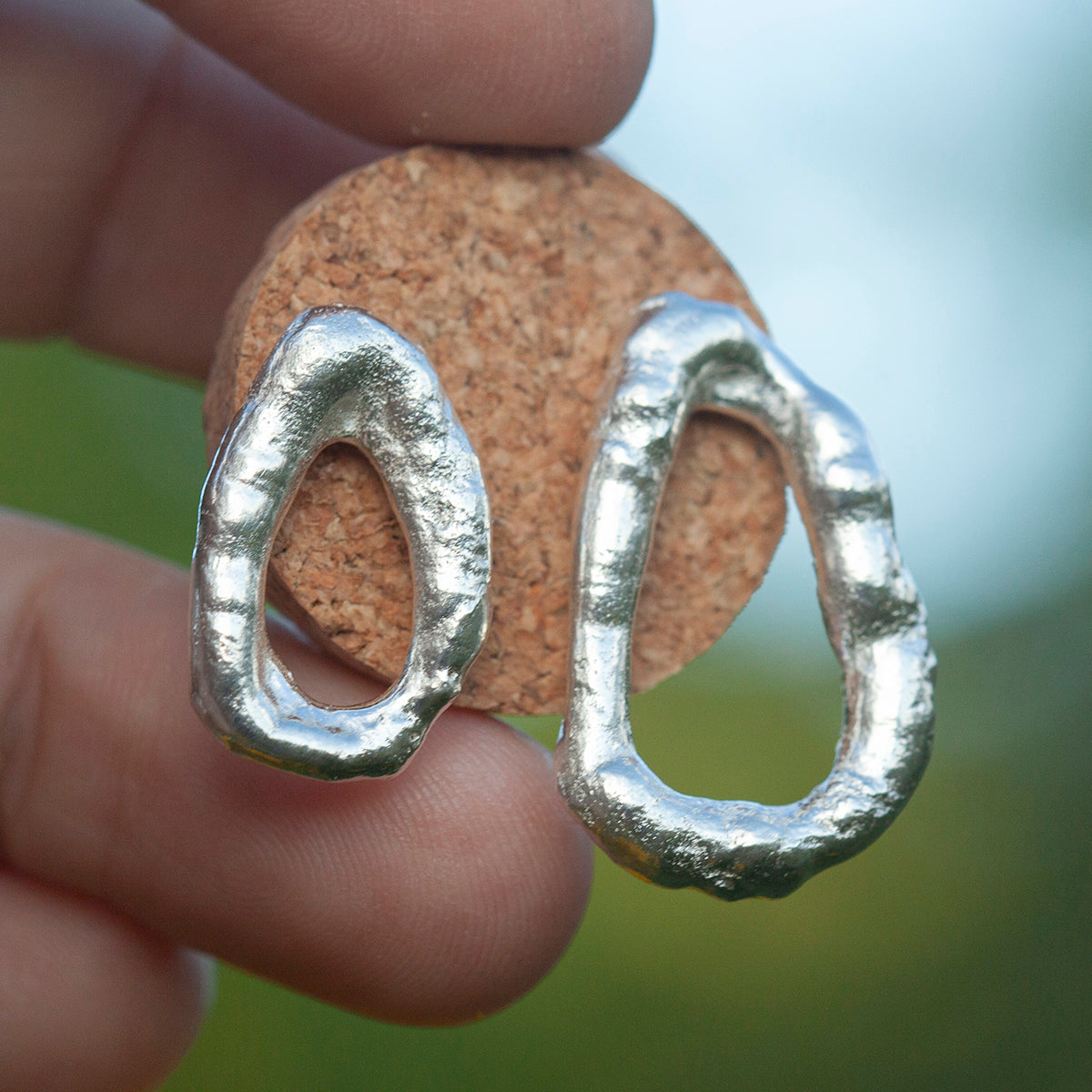 OOAK Silver Tera earrings #6 (ready to ship)