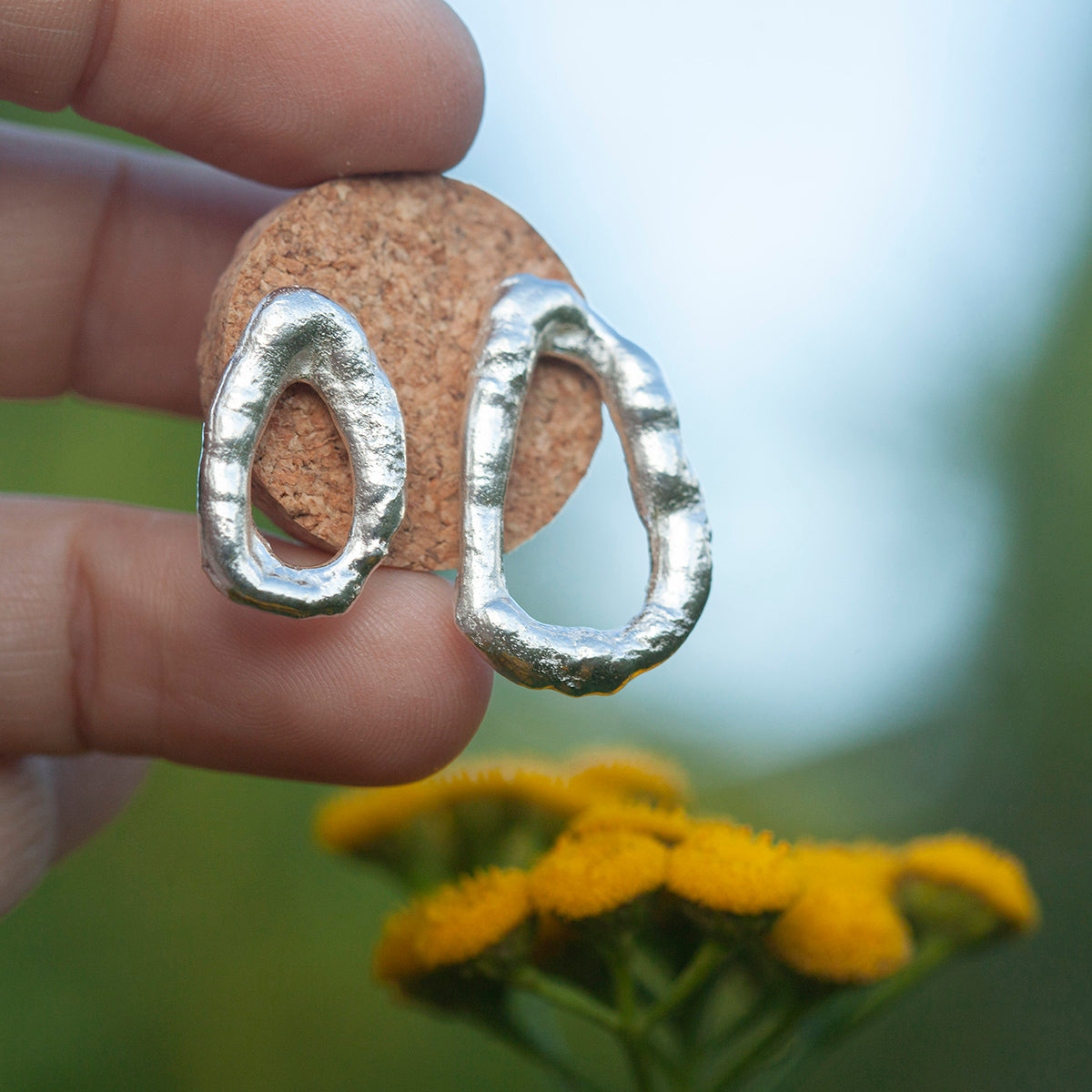 OOAK Silver Tera earrings #6 (ready to ship)