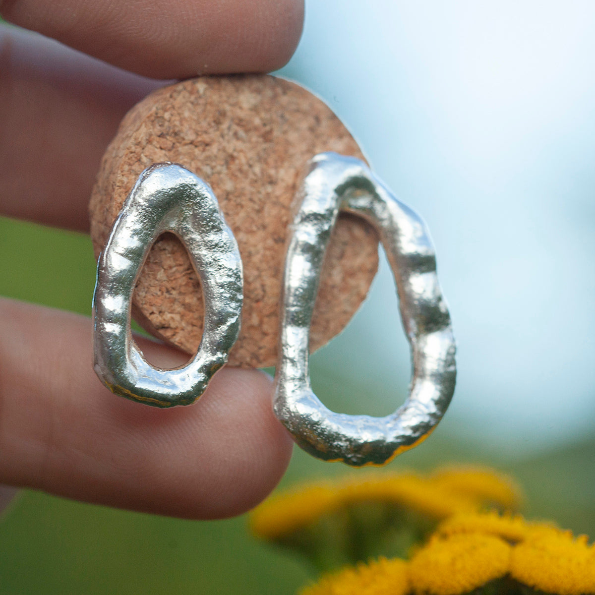 OOAK Silver Tera earrings #6 (ready to ship)