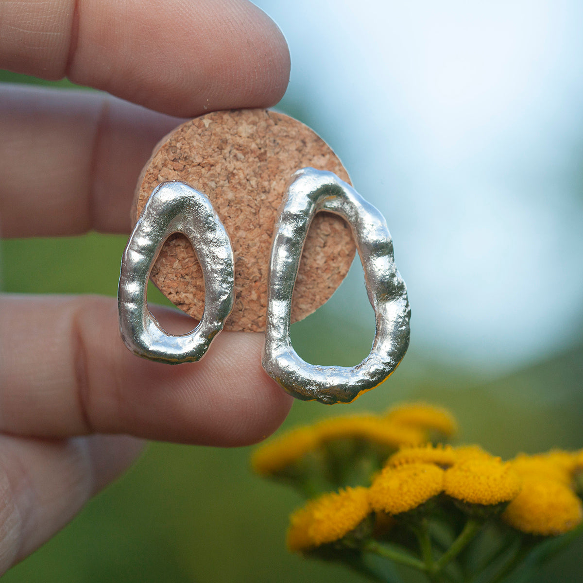 OOAK Silver Tera earrings #6 (ready to ship)