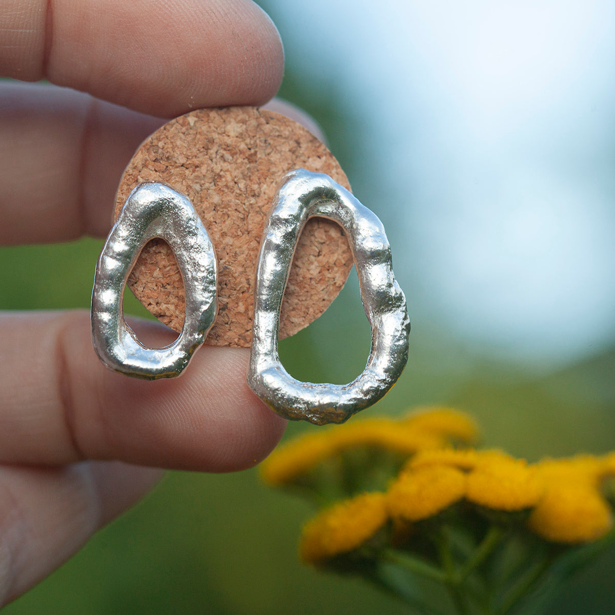 OOAK Silver Tera earrings #6 (ready to ship)