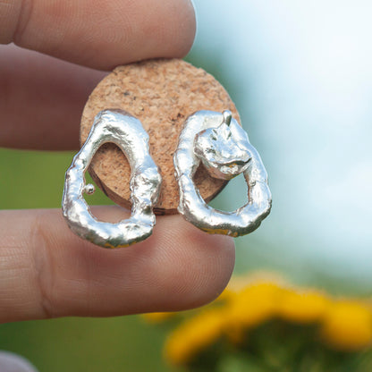 Pieza única Pendientes Tera en plata #7 (listo para enviar)