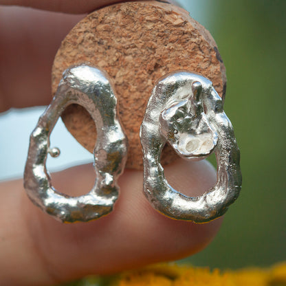 Pieza única Pendientes Tera en plata #7 (listo para enviar)
