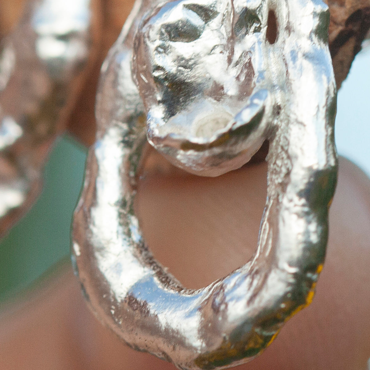 Pieza única Pendientes Tera en plata #7 (listo para enviar)