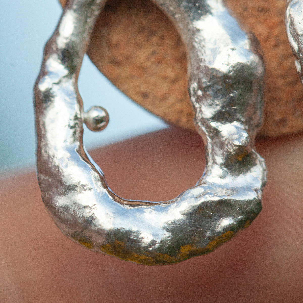 Pieza única Pendientes Tera en plata #7 (listo para enviar)