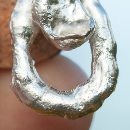 Pieza única Pendientes Tera en plata #7 (listo para enviar)