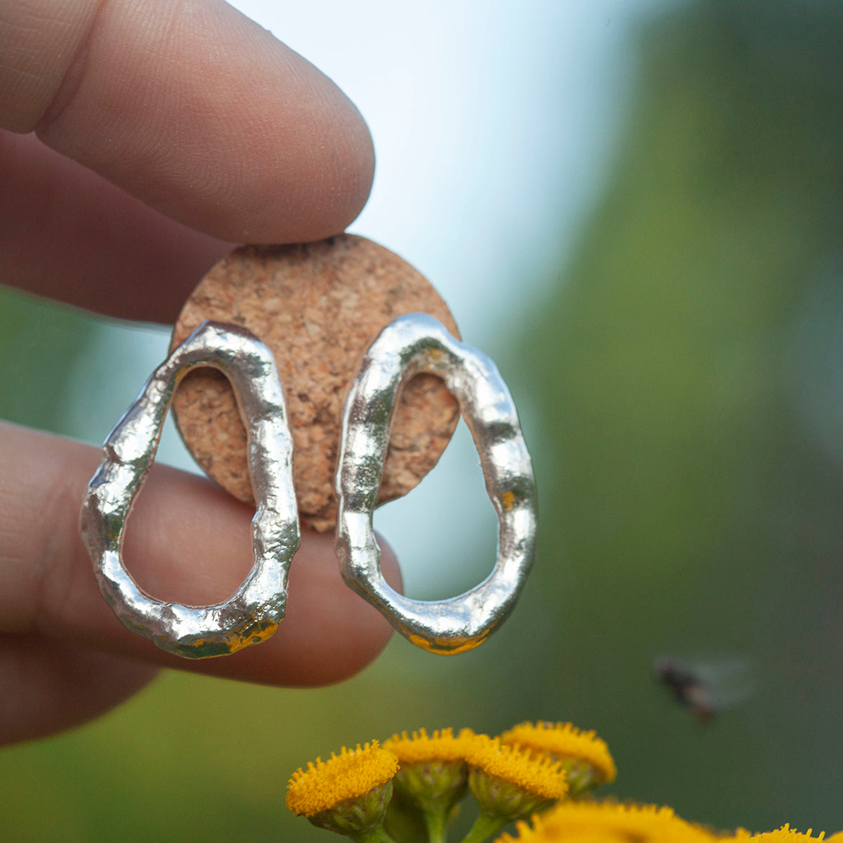 OOAK Silver Tera earrings #8 (ready to ship)