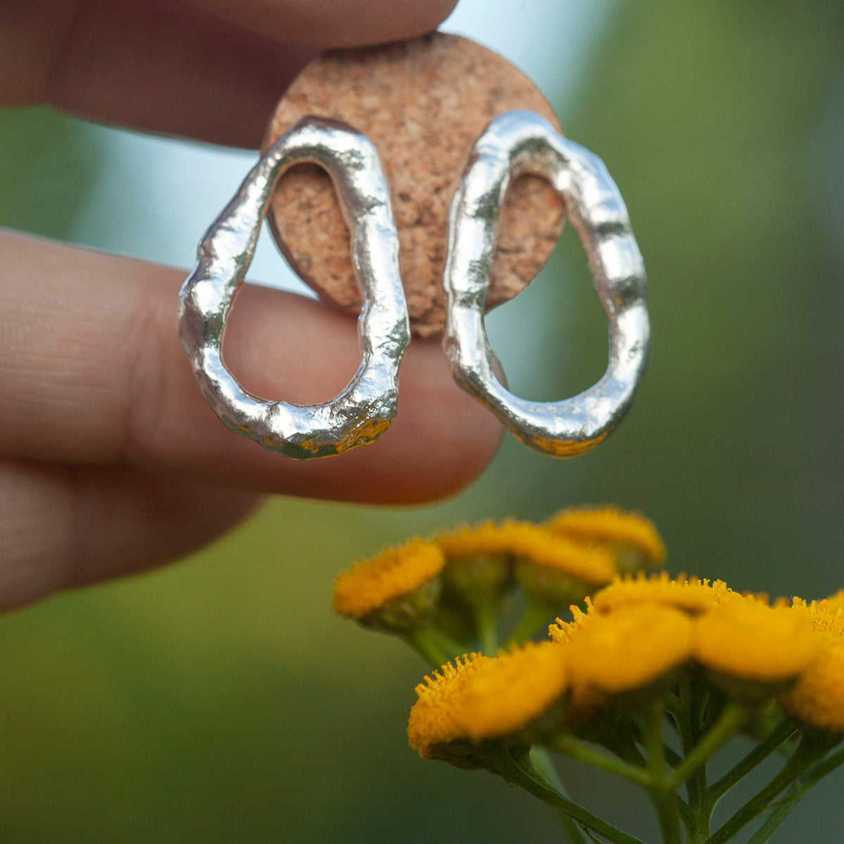 OOAK Silver Tera earrings #8 (ready to ship)