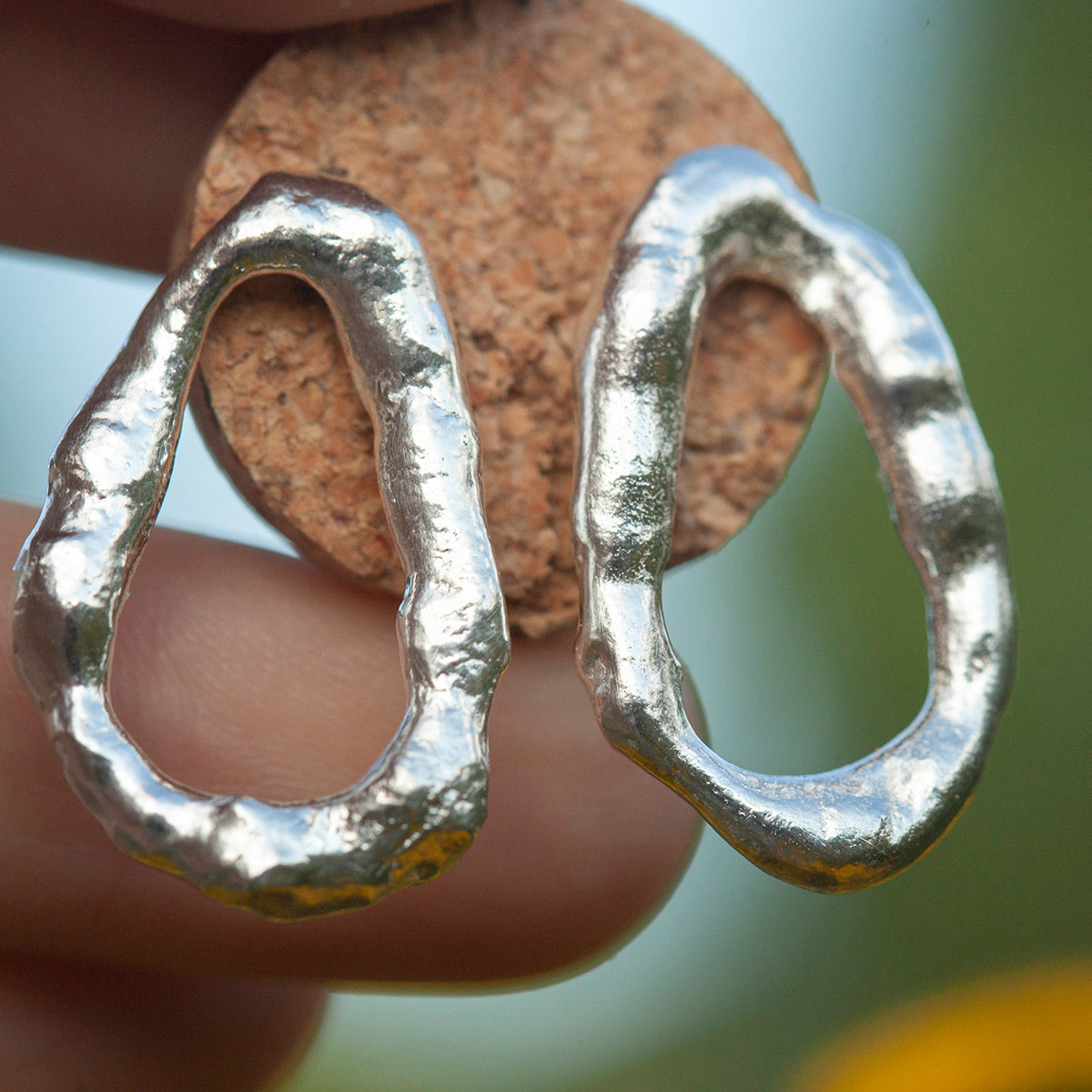 OOAK Silver Tera earrings #8 (ready to ship)