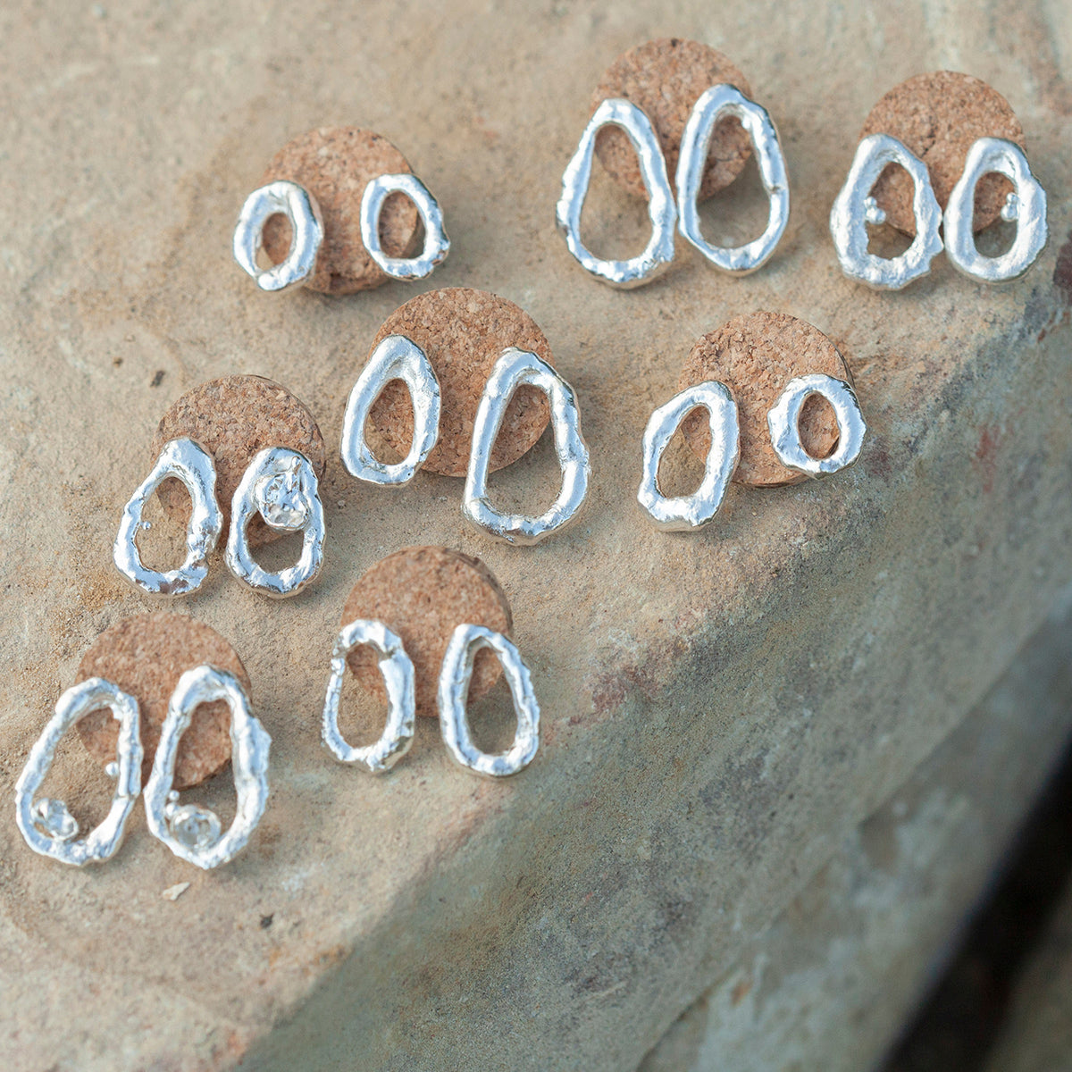 OOAK Silver Tera earrings #5 (ready to ship)