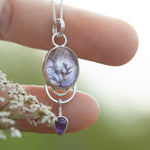Load image into Gallery viewer, OOAK Osmose pendant #51 ~ with captured plant • Amethyst (ready to ship)
