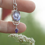 Load image into Gallery viewer, OOAK Osmose pendant #51 ~ with captured plant • Amethyst (ready to ship)
