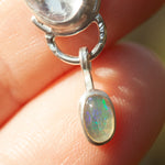 Load image into Gallery viewer, OOAK Osmose pendant #52 ~ with captured plant • Aquamarine &amp; Opal (ready to ship)
