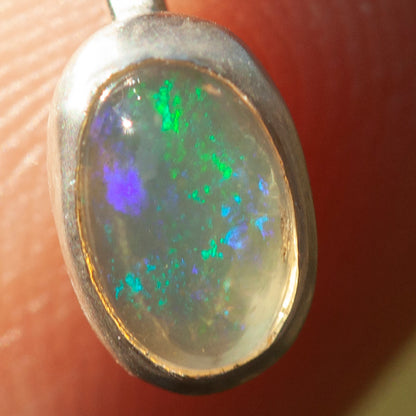 Pièce unique Pendentif Osmose #52 ~ avec plante capturée • Aigue-marine & Opale (prêt à expédier)
