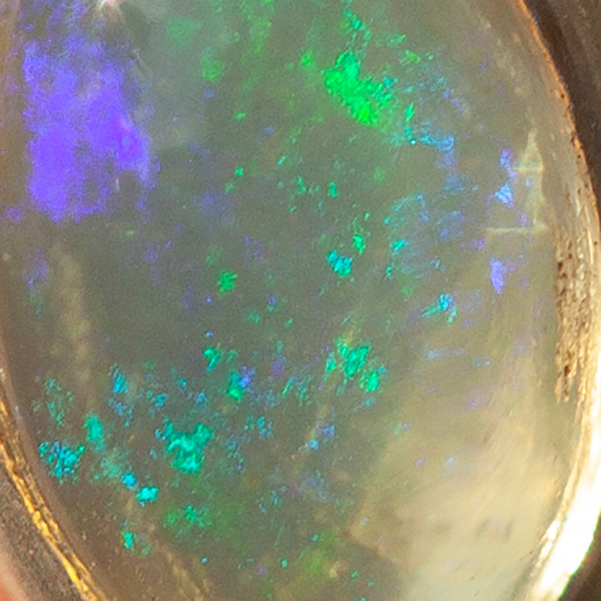 OOAK Osmose pendant #52 ~ with captured plant • Aquamarine & Opal (ready to ship)