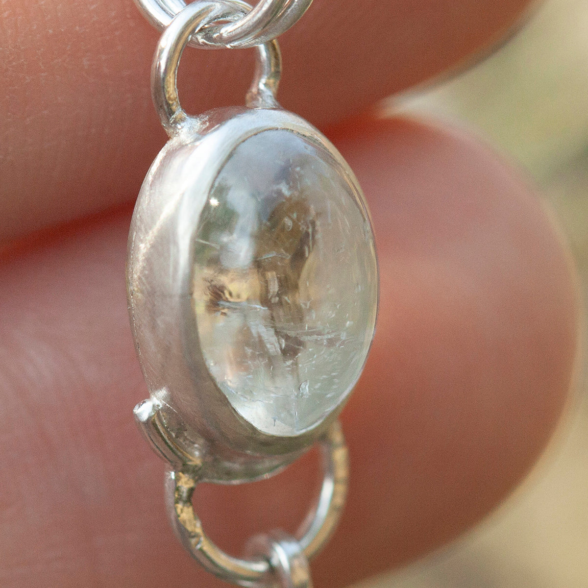 Pièce unique Pendentif Osmose #52 ~ avec plante capturée • Aigue-marine & Opale (prêt à expédier)