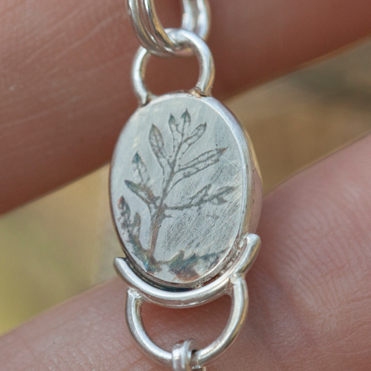 OOAK Osmose pendant #52 ~ with captured plant • Aquamarine & Opal (ready to ship)