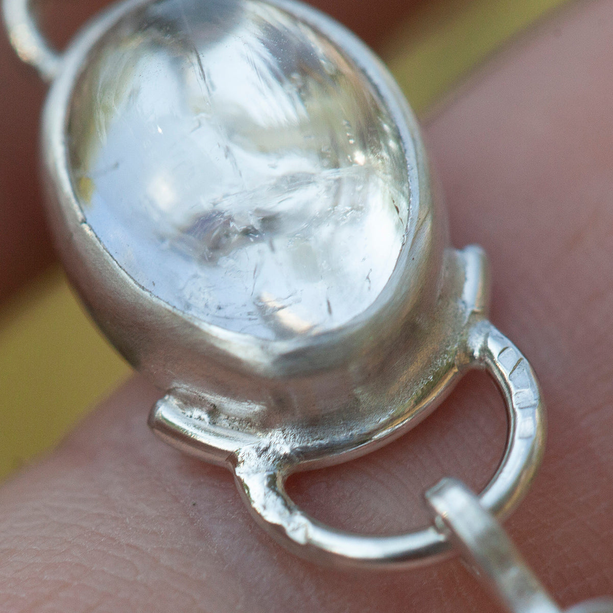 Pièce unique Pendentif Osmose #52 ~ avec plante capturée • Aigue-marine & Opale (prêt à expédier)