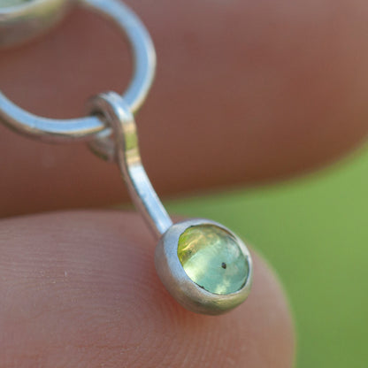 OOAK Osmose pendant #54 ~ with captured plant • Lemon quartz & Peridot (ready to ship)