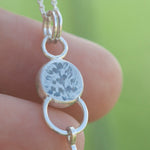 Load image into Gallery viewer, OOAK Osmose pendant #54 ~ with captured plant • Lemon quartz &amp; Peridot (ready to ship)
