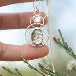Load image into Gallery viewer, OOAK Osmose pendant #55 ~ with captured plant • Rose Quartz (ready to ship)
