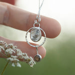 Load image into Gallery viewer, OOAK Osmose pendant #57 ~ with captured plant • Rutilatez Quartz &amp; Labradorite (ready to ship)
