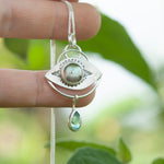 Load image into Gallery viewer, OOAK Healing Tears silver pendant #5 • Labradorite &amp; Kyanite (ready to ship)
