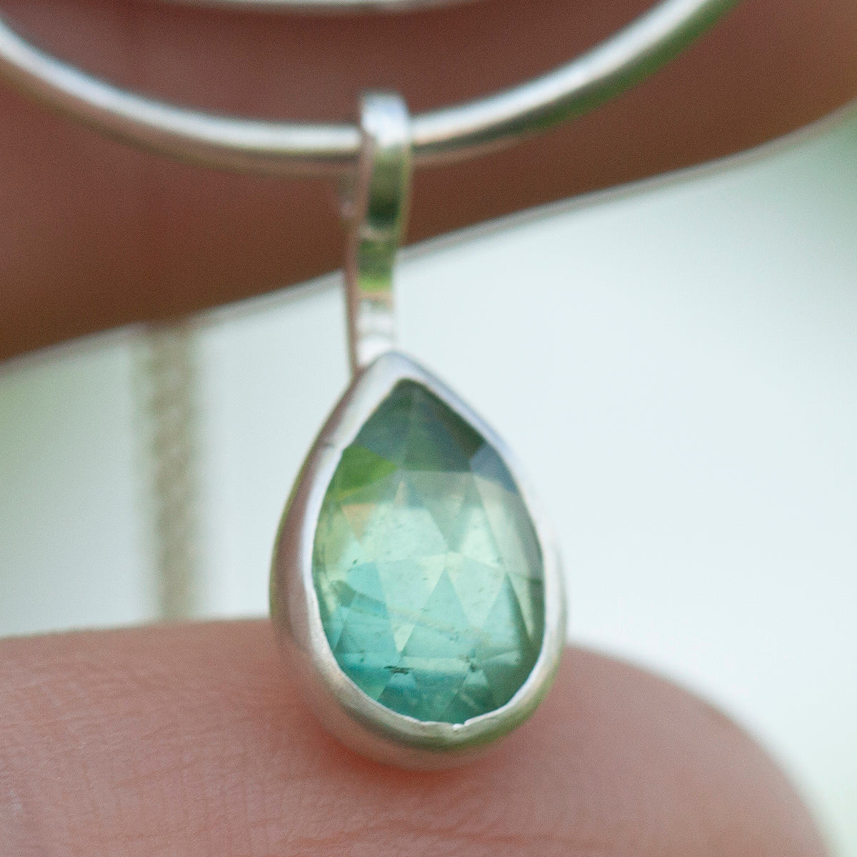 OOAK Healing Tears silver pendant #5 • Labradorite & Kyanite (ready to ship)