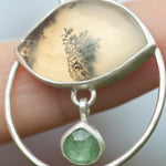 Load image into Gallery viewer, OOAK Healing Tears silver pendant #2 • Dendritic Opal &amp; Kyanite (ready to ship)
